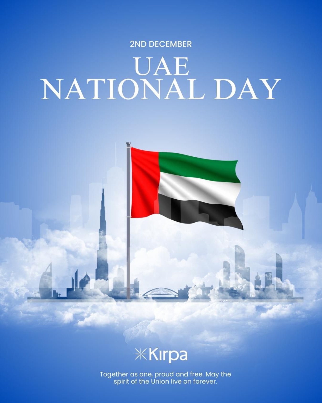 Wishing you all a joyful UAE National Day
Today, we celebrate the nation’s remarkable progress, unity, and forward-looking spirit. May this occasion inspire us to continue working together with the same dedication and ambition that define the UAE.